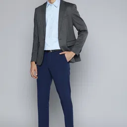 DENNISON Men Blue Solid Smart Slim Fit Stretchable Lycra Formal Shirt-image-70