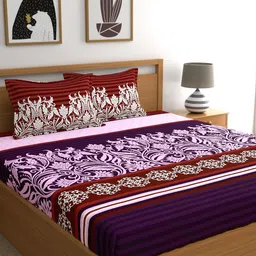My Room Adults Ethnic Motifs 140 TC Super King Bedsheet with 2 Pillow Covers-image-32