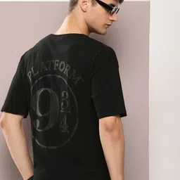 Kook N Keech Harry Potter Men Harry Potter Printed Oversized Drop-Shoulder Sleeves T-shirt-image-9