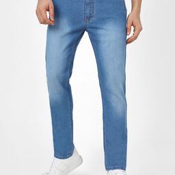 Urbano Fashion Men Blue Slim Fit Mid-Rise Clean Look Stretchable Jeans-image-37