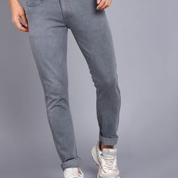 Urbano Fashion Men Grey Slim Fit Mid-Rise Clean Look Stretchable Jeans-image-23
