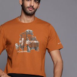Columbia Men Mustard Yellow Sun Trekking T-Shirt-image-13