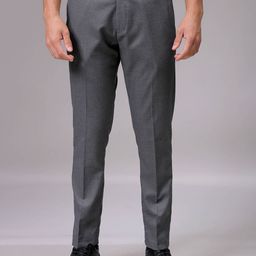 The Indian Garage Co. X Luxe Men Slim Fit Checked Formal Trousers-image-61