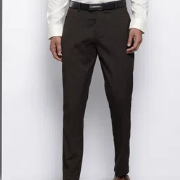 The Indian Garage Co. X Luxe Men Checked Slim Fit Formal Trousers-image-53