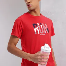 HRX by Hrithik Roshan Men Typography Printed Rapid-Dry Running T-shirt-image-57