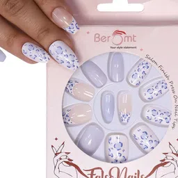 BEROMT 12 Pcs Long-Lasting Reusable Lightweight Salon Finish Press on Nail Tips- Shade 197-picture-30