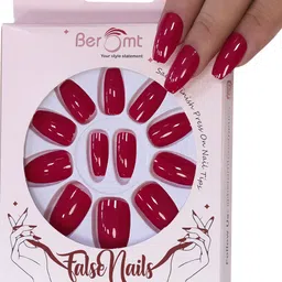 BEROMT 12 Pcs Long-Lasting Reusable Lightweight Salon Finish Press on Nail Tips-433-image-67
