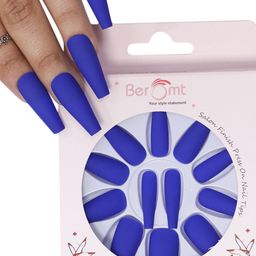 BEROMT 12 Pcs Long-Lasting Reusable Lightweight Salon Finish Press on Nail Tips-419-image-81