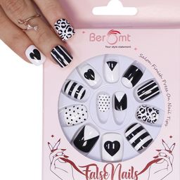 BEROMT 12 Pcs Long-Lasting Reusable Lightweight Salon Finish Press on Nail Tips- Shade 211-picture-49