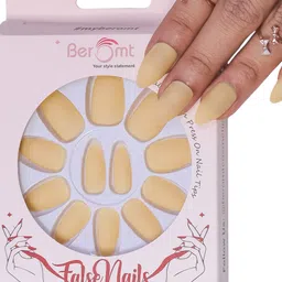 BEROMT 12 Pcs Long-Lasting Reusable Lightweight Salon Finish Press on Nail Tips-413-14
