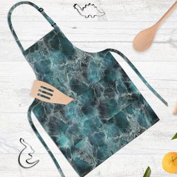 ArtzFolio Kids Green Abstract Printed Pure Cotton Apron With Center Pocket-52