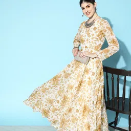 Varanga Floral Printed Floral Georgette Anarkali Kurta-image-42