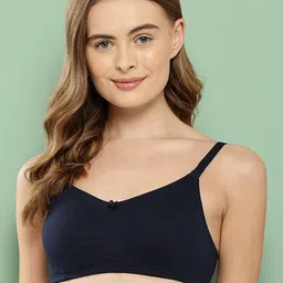 Leading Lady Navy Blue Non-Wired Non-Padded Pure Cotton T-shirt Bra-picture-23