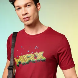 HRX by Hrithik Roshan Men Lifestyle Typography Printed Pure Cotton T-shirt-picture-11