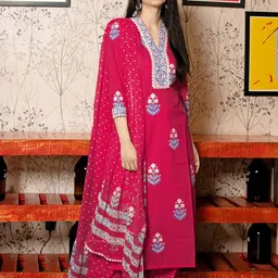 Anni Designer Floral Printed Straight Kurta With Palazzos And Dupatta-picture-51