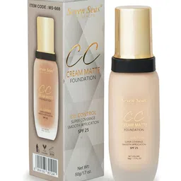 Seven Seas Primer CC Oil Control Matte Foundation Cream With SPF-25 -50g image 3