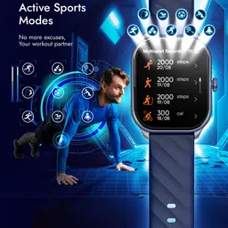 Fastrack FS1 Pro with 1.96" Super Amoled Display with BT Calling Smartwatch image 2