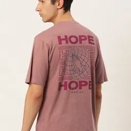 Maniac Men Dusty Rose Pink Printed Slim Fit Pure Cotton T-shirt-image-32