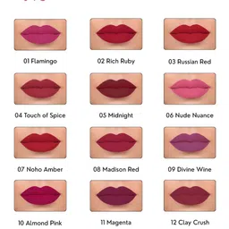 METABU Set Of 2 Matte Liquid Lipstick - 4.2 ml Each - Midnight 05 - Nude Nuance 06 image 2