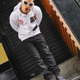 The Indian Garage Co Men White & Black Printed Hooded Sweatshirt-image-96