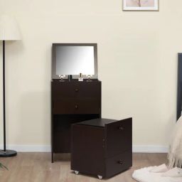 solace craft Flip-up Dresser in Wenge Finish-picture-27