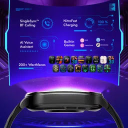 Fastrack FS1 Pro with 1.96" Super Amoled Display with BT Calling Smartwatch image 5