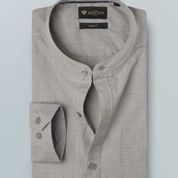 INVICTUS Men Grey Slim Fit Self Design Pure Cotton Formal Shirt-picture-32