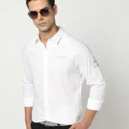 Men Brand Print Boxy Fit Cotton Shirt-image-41