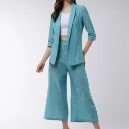 Women Solid Tuxedo Style Casual Blazer-image-61