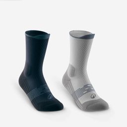 Kids’ high hiking socks (2-pair pack) HIKE500 High - Blue-11
