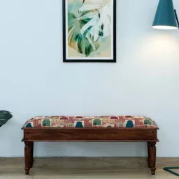 mudramark from pepperfry Chippa Solid Wood Bench In Scratch Resistant Tubbaq Finish-picture-30
