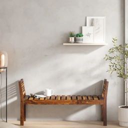woodsworth from pepperfry Wertle Sheesham Wood Recamier In Rustic Teak Finish-picture-25