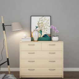 woodbuzz Majesty Chest of Drawers in Beige Finish-picture-25