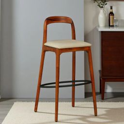 woodsworth from pepperfry Pomerania Mango Wood Bar Chair In Honey Oak Finish-picture-45