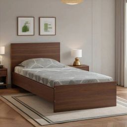 mintwud from pepperfry Seto Single Bed in Planked Walnut Finish-picture-35