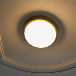 kapoor lampshades Delmar Round Flush Ceiling Light In Black Finish-picture-11