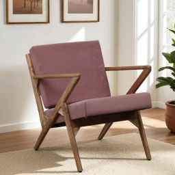 woodsworth from pepperfry Pyrenees Acacia Wood Arm Chair In Natural Finish-picture-5