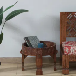 mudramark from pepperfry Timila Mango Wood End Table In Tubbaq Finish-picture-42