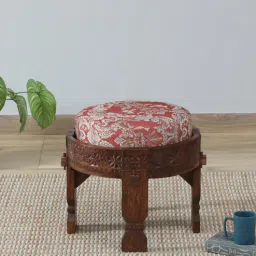 mudramark from pepperfry Timila Mango Wood Stool In Tubbaq Finish-picture-30