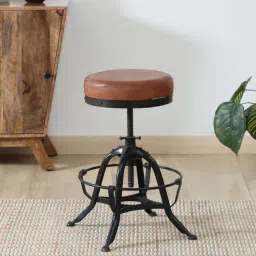 bohemiana from pepperfry Danzi Metallic Stool In Black Finish-picture-23