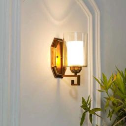 kapoor lampshades Feiss Single Arm Wall Light in Brass Finish-picture-14