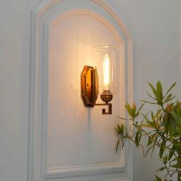 kapoor lampshades Vestry Single Arm Wall Light in Brass Finish-picture-19