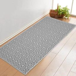 saral home Grey Cotton 2 ft x 4 ft Hand Woven Dhurrie-picture-16