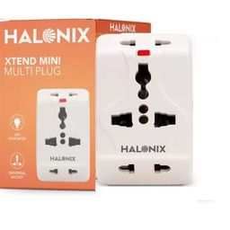 Halonix 3 pin Universal Multi plug Travel Adapter 6 Amp image 1