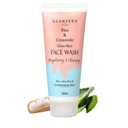 GLAMVEDA Skincare Rice & Ceramide Glass Skin Face Wash 100ml-20