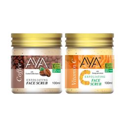 AYA Set of Coffee & Vitamin C Exfoliating Face Scrubs - 100 ml Each-48