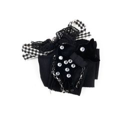 ODETTE Women White & Black Studded Brooch-picture-7