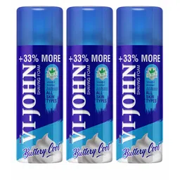 VI-JOHN Men Set of 3 Buttery Cool Shaving Foam with Vitamin E 400 g each image 1