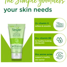Simple Kind To Skin Refreshing Facial Wash 150 ml image 2