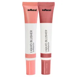 Adbeni Set Of 2 Waterproof Liquid Blusher - 15ml Each - Sugar Plum-Wet Peach-56